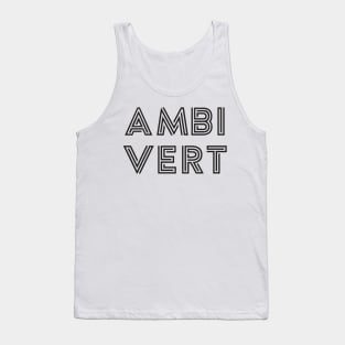 Ambivert - Black Print Tank Top